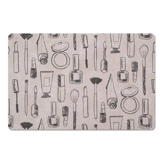 Makeup Icons Floor Mat